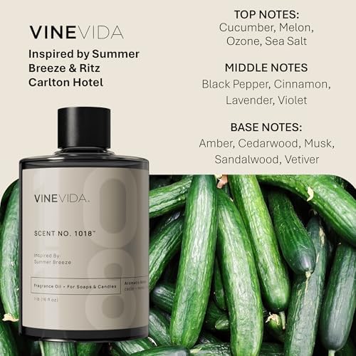 VINEVIDA [16oz] Scent No.1018 Fragrance Oil for Candle Making and Soap Making - Premium Candle Scents for Soy Candles
