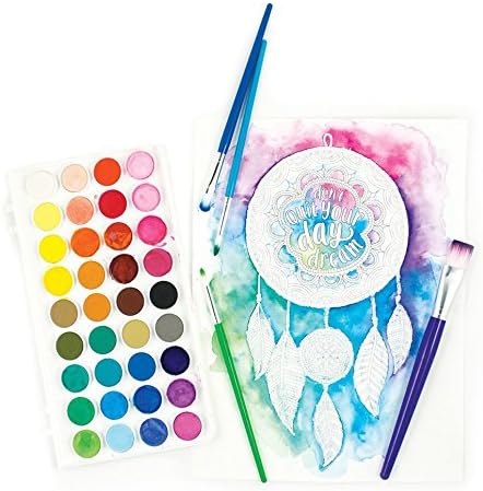 Ooly Lil' Watercolor Washable Paint Pods Set, 36 Colors | Ages 3+, Portable Case with Brush, Bright and Vibrant Washable Watercolors, School and Art Supplies for Kids and Adults