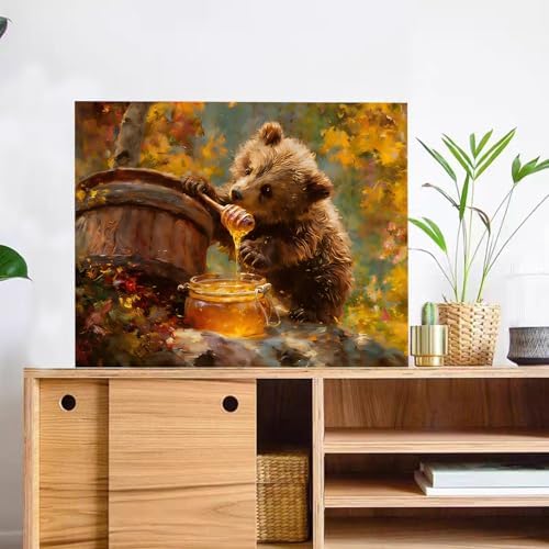 XTCIXAL Paint by Numbers Kit for Adults, Bear, 16X20 Inch