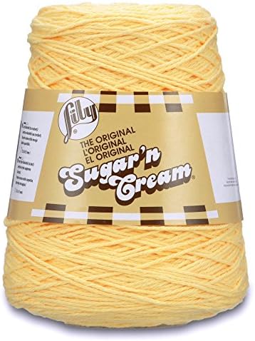 Lily Sugar'n Cream Cotton Cone Yarn, 14 oz, Yellow, 1 Cone