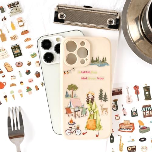 Life's Little Scenes Series Sticker Scrapbooking Supplies for Junk Journal, 24 Sheets PET Stickers - Vintage Journaling Stickers