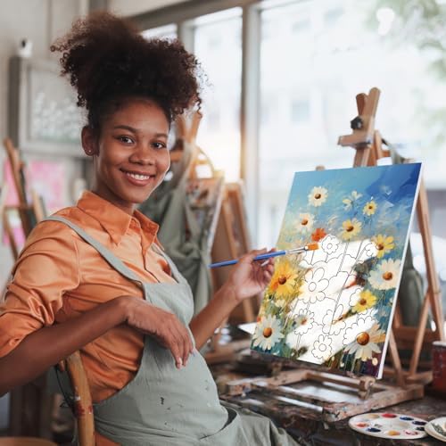 Harloon 36 Pcs 8 x 10 Inch Pre Drawn Canvas for Painting Afro Queen Pre Stretched Canvas Painting for Adult Sip and Paint Party Supplies Favor