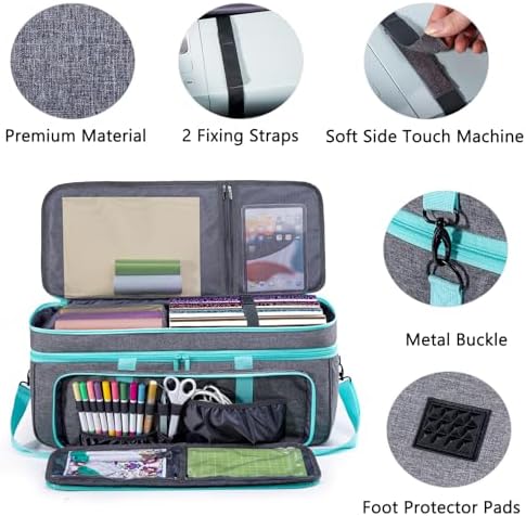 Double Layer Carrying Case for Cricut Maker 4/3, Explore Air 2/3/4 Die Cut