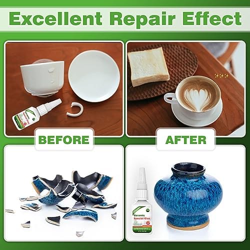 30g Ceramic Glue, Instant Ceramic Super Glue for Porcelain &Pottery