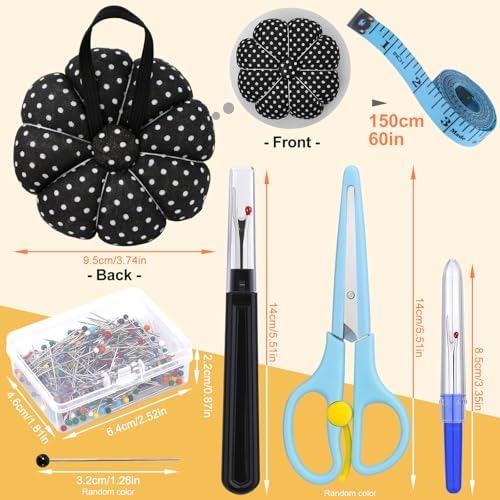 300 Pieces Sewing Pins Cushion, Pin Cushion for Sewing, Straight Pins