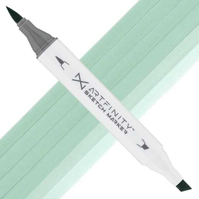 Artfinity Sketch Markers - Dim Green BG5-2, Vibrant, Professional, Dye-Based Alcohol Markers for Artists, Drawing, Travel, & More