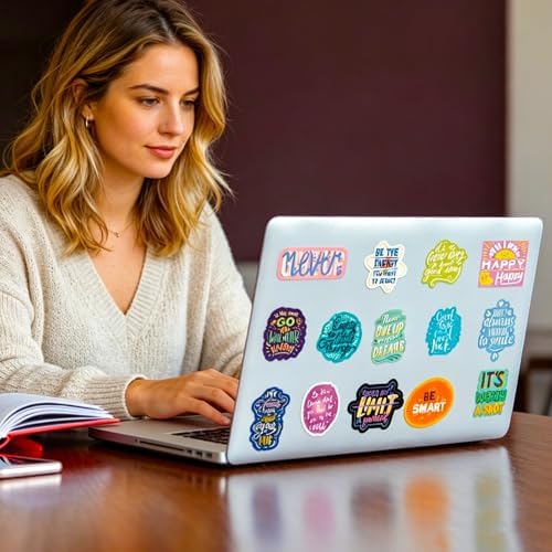 DothRayan 100PCS Inspirational Positive Affirmation Stickers, Motivational Stickers for Teens Adults Students Vinyl Decals for Water Bottles Laptop Skateboard