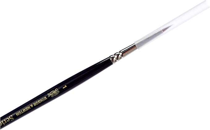 Winsor & Newton Series 7 Kolinsky Sable Miniature Watercolor Brush - Short Handle Round #1 | The World's Finest Watercolor Brush, Kolinsky Sable Hair, Rust-proof, Seamless Nickel Plated Ferrules, Hand-Made in England