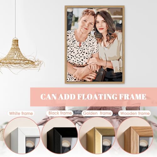 CUSTOM STEWARD Mother Day, Custom Paint by Numbers Kit, DIY Personalized Canvas Painting Set with Acrylic Paints, 3 Brushes, Numbered Canvas, Home Decor, Gifts for Mom from Daughter Son