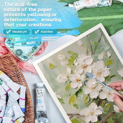 Phinus 18 Sheets Watercolor Paper 9x12 Inch, Cold Press Watercolor Sketchbook (140lb/300gsm), Tape Bound Watercolor Paper Pad for Adults Kids, Mixed Media, Markers and Art Journaling