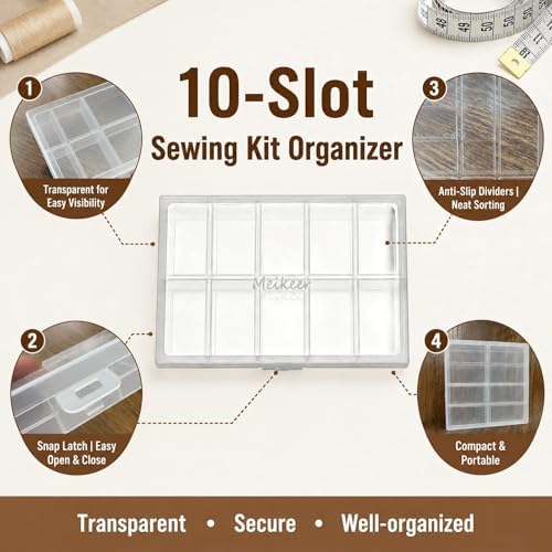 Meikeer 150PCS Stitch Markers for Knitting & Crochet, 10 Colors (Pack of 2) | Smooth Snag-Free Plastic Locking Clips for Knitting, Crochet, Sewing & DIY, Home & Travel, Beginners & Adults, 0.86x0.4in