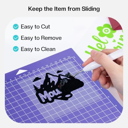 Likcut Cutting Mat for S41 Vinyl Cutter - 8.5" x 12" Cutting Mats (Standard, Light, Strong Adhesive 3 Mats) Compatible with Cricut Joy Xtra for Craft DIY Paper, Vinyl, Cardstock, Craft