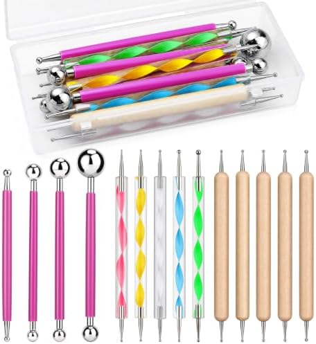 LOKUNN 14 PCS Dotting Tools Ball Styluses Dotting Tools for Painting