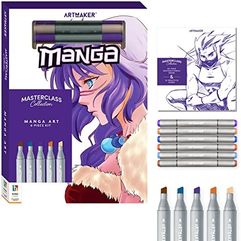 Hinkler Art Maker Masterclass Collection: How to Draw Manga Kit - Adults Drawing Kit – Draw Manga - Japanese Art - Drawing Stationary - Advanced Drawing Guide - Arts and Craft for Adults - Craft Kits