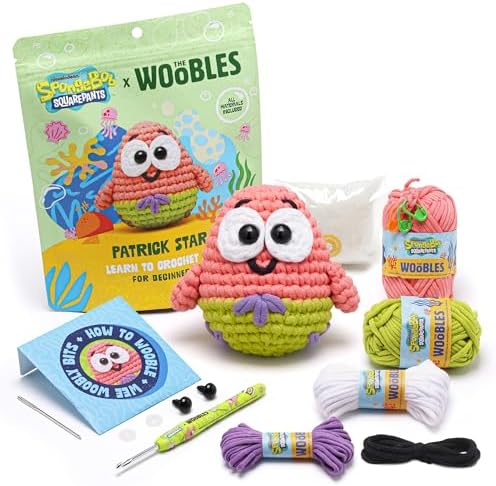 The Woobles Spongebob Crochet Kit for Beginners (Patrick Star)