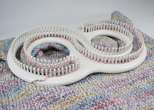 Authentic Knitting Board Afghan Knitting Loom & Knitting Kit with Yarn for Blankets (Afghan Loom with Yarn Kit)