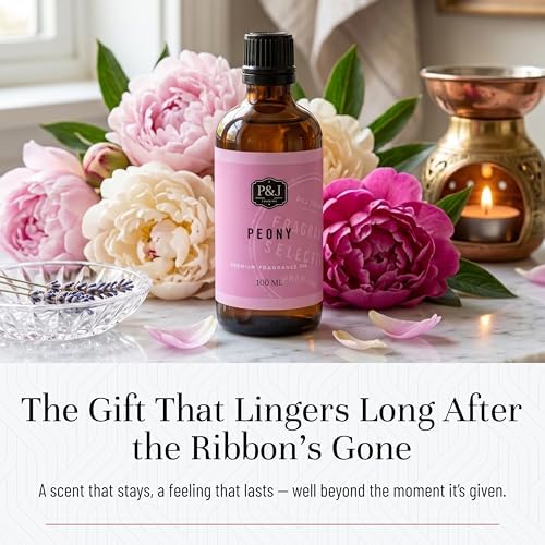 P&J Trading Fragrance Oil | Peony Oil 100ml - Candle Scents for Candle Making, Freshie Scents, Soap Making Supplies, Diffuser Oil Scents