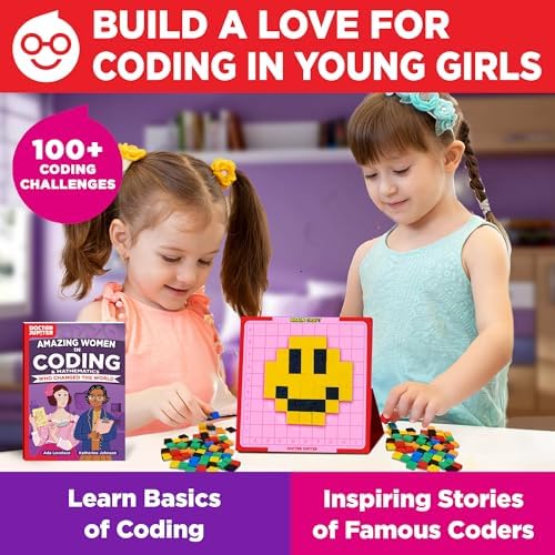 Doctor Jupiter Girls' First STEM Pixel Art Kit for Kids Ages 5+