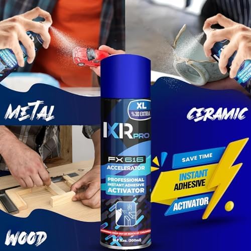 ixirpro Super Glue Accelerator, CA Glue Activator, 12 Pack-16.9 oz