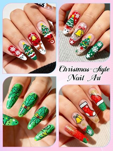 12 Colors Nail Art Pens Set, Kalolary Nail Art Markers 3D Nail Polish Pens