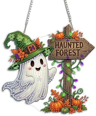 Ghost Diamond Art Hanging Kit for Adult, Diamond Art Painting 8x8inch