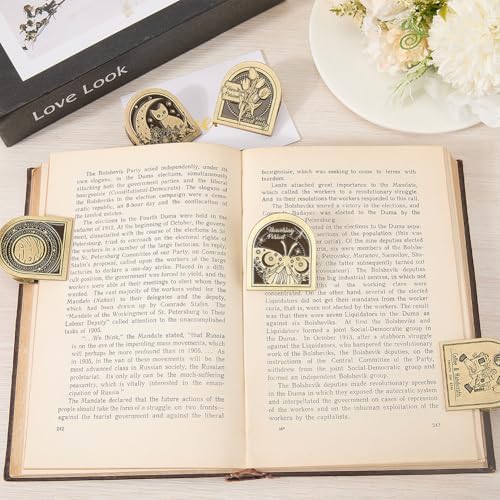 CRASPIRE Butterfly Vintage Journal Clip Metal Travelers Notebook Book Bill Binder Clips Holder Alloy Antique Bronze Decorative Travelers for TN Travelers Art Reading Decoration Accessories
