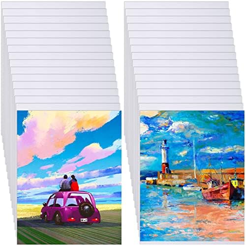 36 Pcs Sublimation Blanks for Picture Frame 8.5 x 11 Inch Double Sided Sublimation Blanks Canvas Printable Inkjet Canvas Pads Heat Transfer Sheets for Painting DIY Photos Murals Backdrops Craft