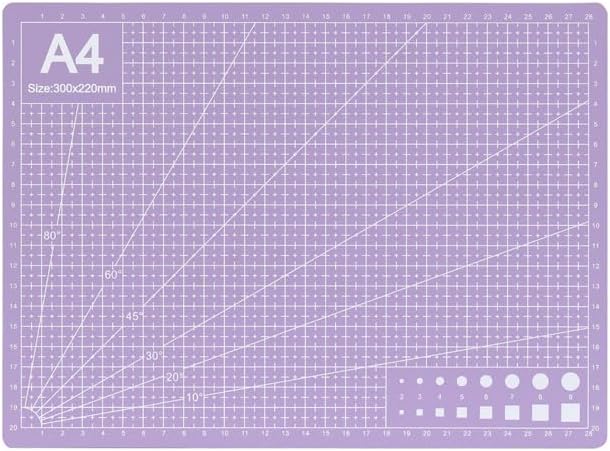 A4 Self-Healing Cutting Mat, Double-Sided Craft Mat with Grid Lines, Precision Rotary Cutting Board for Office Desk, Art Craft, Sewing, Hobby, and DIY Projects - 9x12 Inches
