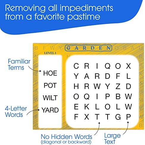 Keeping Busy Word Search 1 Dementia Activities for Seniors | Alzheimer Products for Elderly Patients | Fun Memory Game Toy & Cognitive Brain Puzzle for Senior Citizens w/Memory Loss or Alzheimers