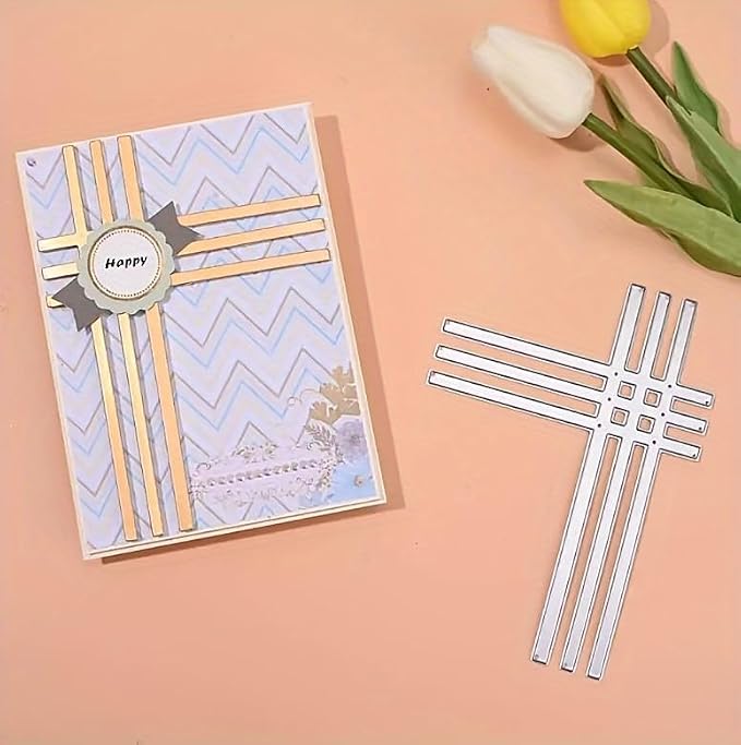 Lapoo 3D Backgrounds Frame Metal Cutting Die for Scrapbooking, New Cutting Dies DIY Album Card Making Decor Paper Craft Metal Die Cuts Party Wedding Decorations (Gift Box Molding 5.5 x 3.9 in)