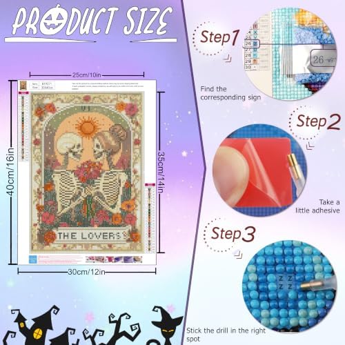 Vesmiral Tarot Diamond Art Kits for Adults 12x16 Inch