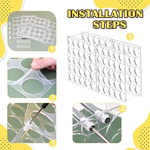 Vinyl Storage Rack 50-Holes Acrylic Vinyl Roll Holder Craft Storage Organizer for Craft Room