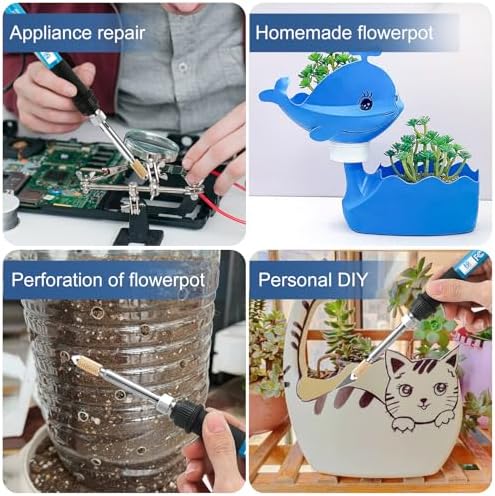 Electric Hot Knife Plastic Cutter Hot Knife Foam Cutter Tool Plant Pot Perforator Hole Heat Knife for Manual Household Cutter Plastic Flowerpot DIY Hand Planting Tools