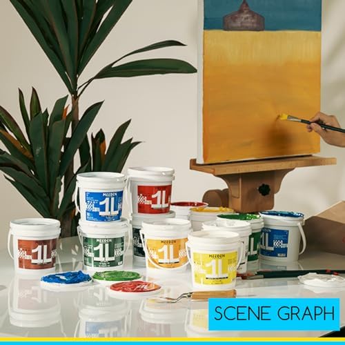 MEEDEN Titanium White Acrylic Paint: 2L/67.64oz Heavy Body Gloss Finish