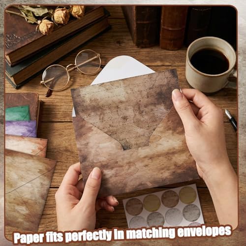 TaoBary 160 Pcs Vintage Stationery Paper and Envelopes Set, 8.25 x 5.5''