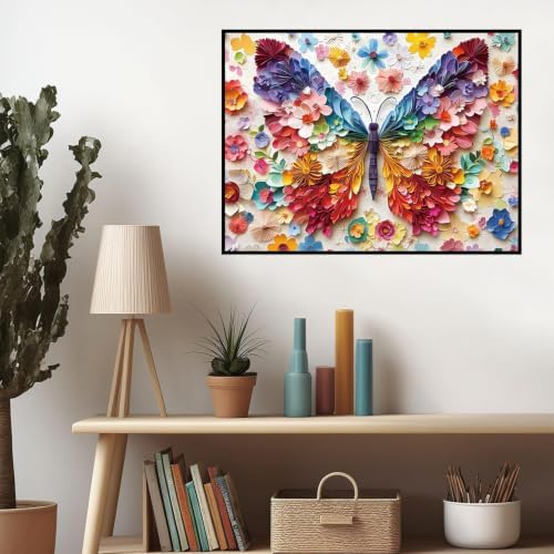 XUCNWL Diamond Art Kits for Adults,Colorful Butterflies Diamond Painting
