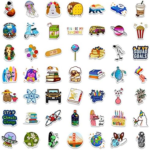 Summer Stickers for Kids Teens,100 Pcs Cute Aesthetic Stickers for Water Bottle, VSCO Waterproof Sticker for Laptop Phone Skateboard