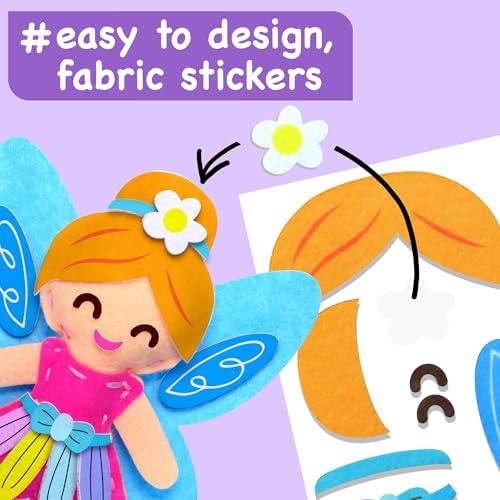 EZCRA Fairy Sewing Kit for Kids Ages 4-8 - 8 Felt DIY Projects