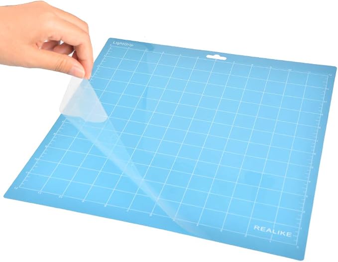 REALIKE 12X12 Lightgrip Cutting Mats for Silhouette Cameo 5/4/3/2/1(3 Mats) Gridded Adhesive Non-Slip Cut Mat for Crafts, Quilting, Sewing, Scrapbooking and All Arts