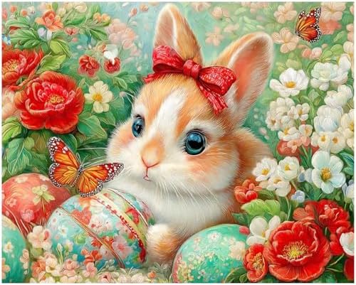 XTCIXAL Paint by Numbers Kit for Adults, Rabbit - 16X20 Inch