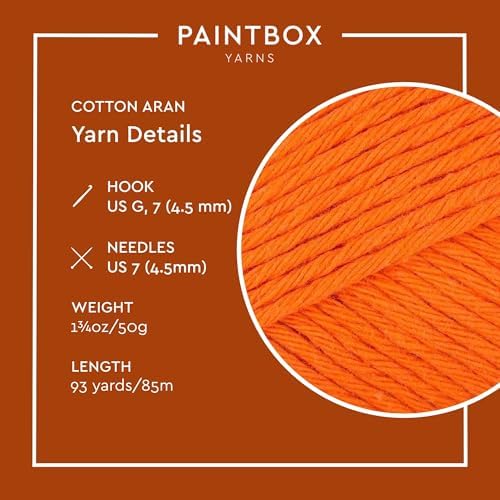 Paintbox Yarns 100% Cotton Aran Yarn 1.76oz / 50g, 93yds / 85m