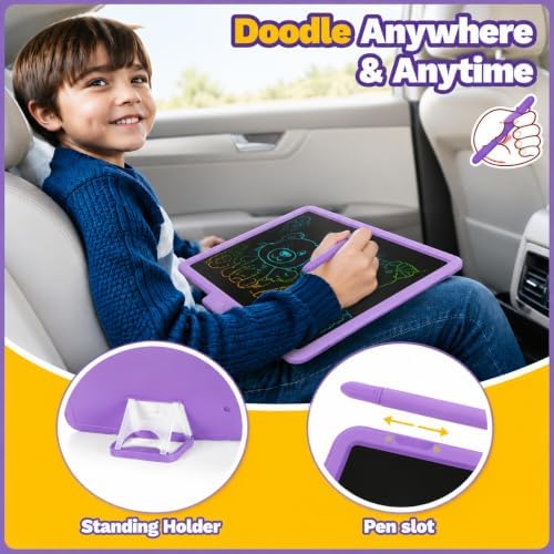 TEKFUN LCD Writing Tablet for Kids, Toys for Boys & Girls Ages 3-10, Drawing Tablet for Kids, Birthday Christmas for Boys & Girls Ages 3-10 (Purple)
