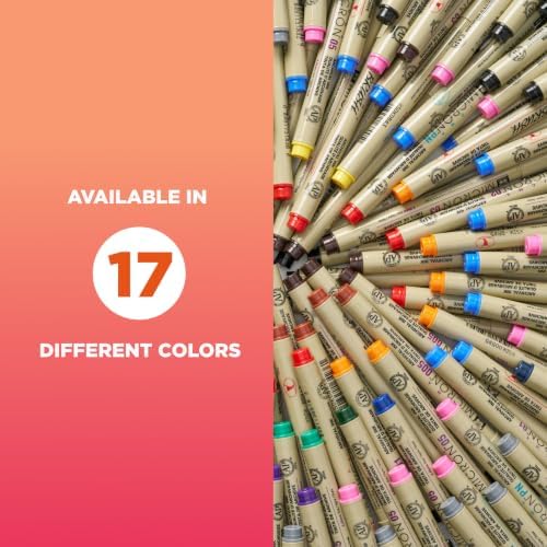Sakura Pigma Micron Fineliner Pens, Assorted Colors, 03 Tip, 6 Count