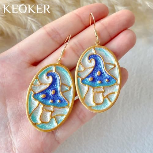 Keoker Fall Polymer Clay Cutters, 5 Shapes Enamel Style Fall Clay Earring Cutters, Pumpkin Polymer Clay Cutter Fall