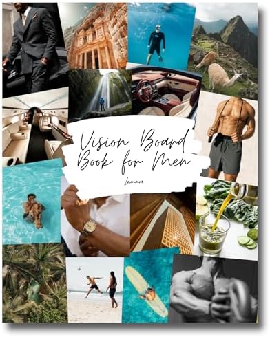 Lamare Vision Board Book for Men - 1000+ Images & Vision Board Supplies