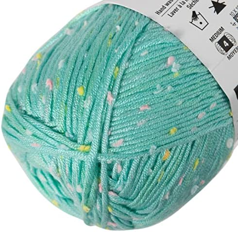 Loops & Threads Flecks Yarn - Yarn for Knitting, Crochet, Weaving, and Arts & Crafts - Seafoam, Acrylic Blend, 6.53 oz