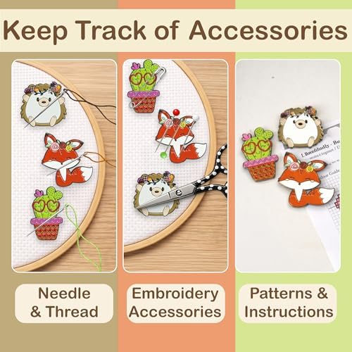 Kraftex Magnetic Needle Minder. Needleminder for Embroidery & Sewing. Cute Needlepoint Accessories. Magnetic Needle Holder for Cross Stitch. Cute Magnet Pin Gift