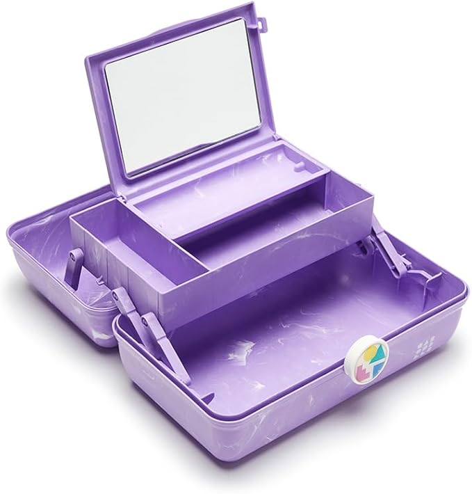 Caboodles On-The-Go Girl Retro Case, Lavender Marble, 13x8x5.75 Inch (Pack of 1)