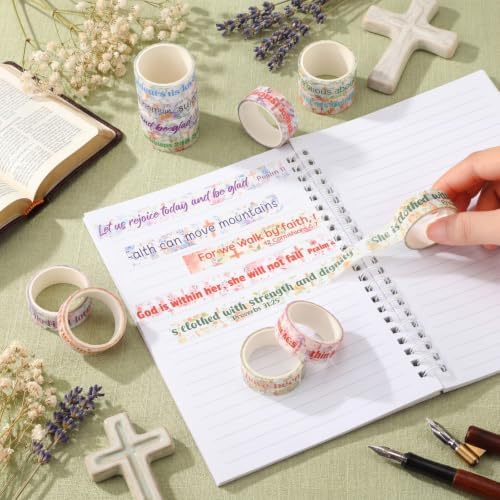 24 Rolls Christian Washi Tape Gifts, Inspirational Religious