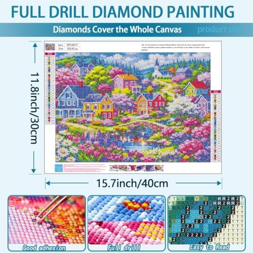 YOLENIX Countryside Scenery Diamond Art Kits for Adult Diamond Painting Kit